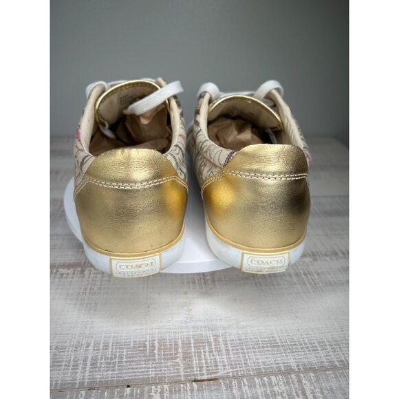 Coach Womens Barrett Tattersall Sneakers Plaid Canvas Size 8B - Picture 8 of 14